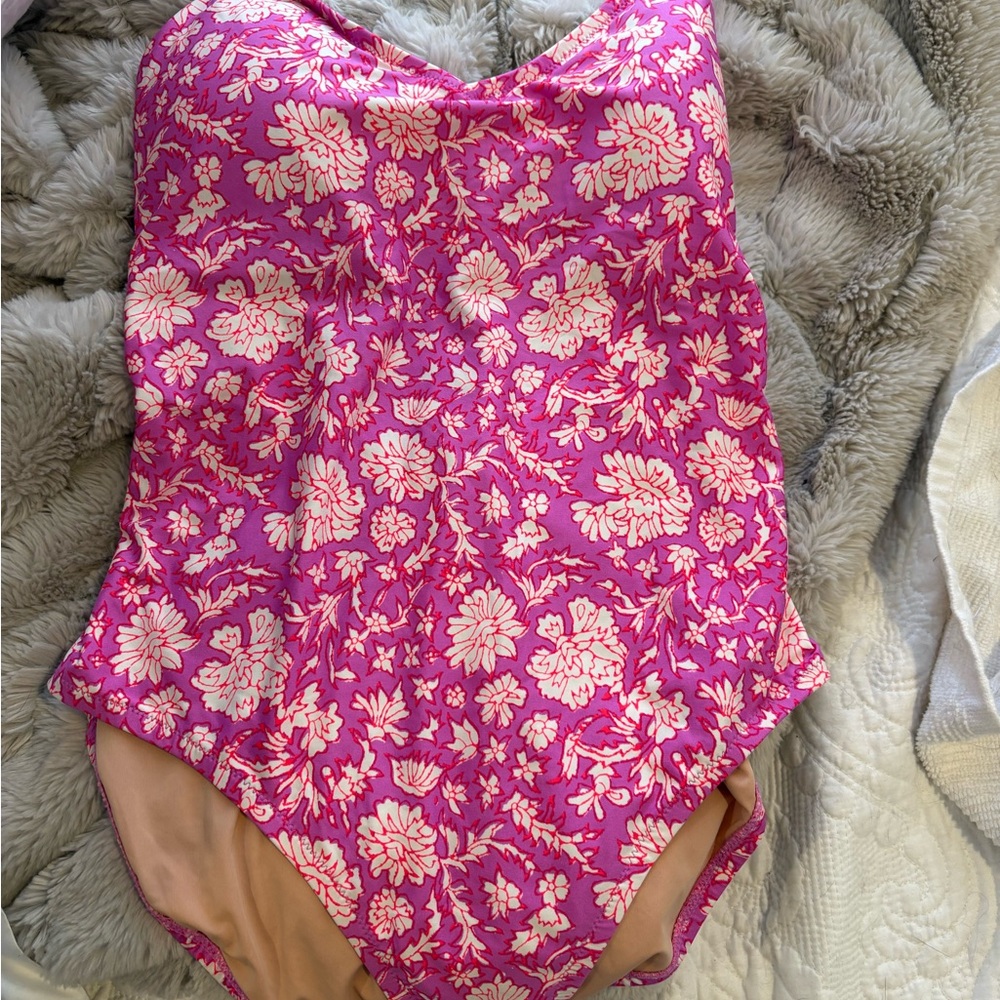 New with tags J-Crew Floral Pink One-Piece Swimsuit